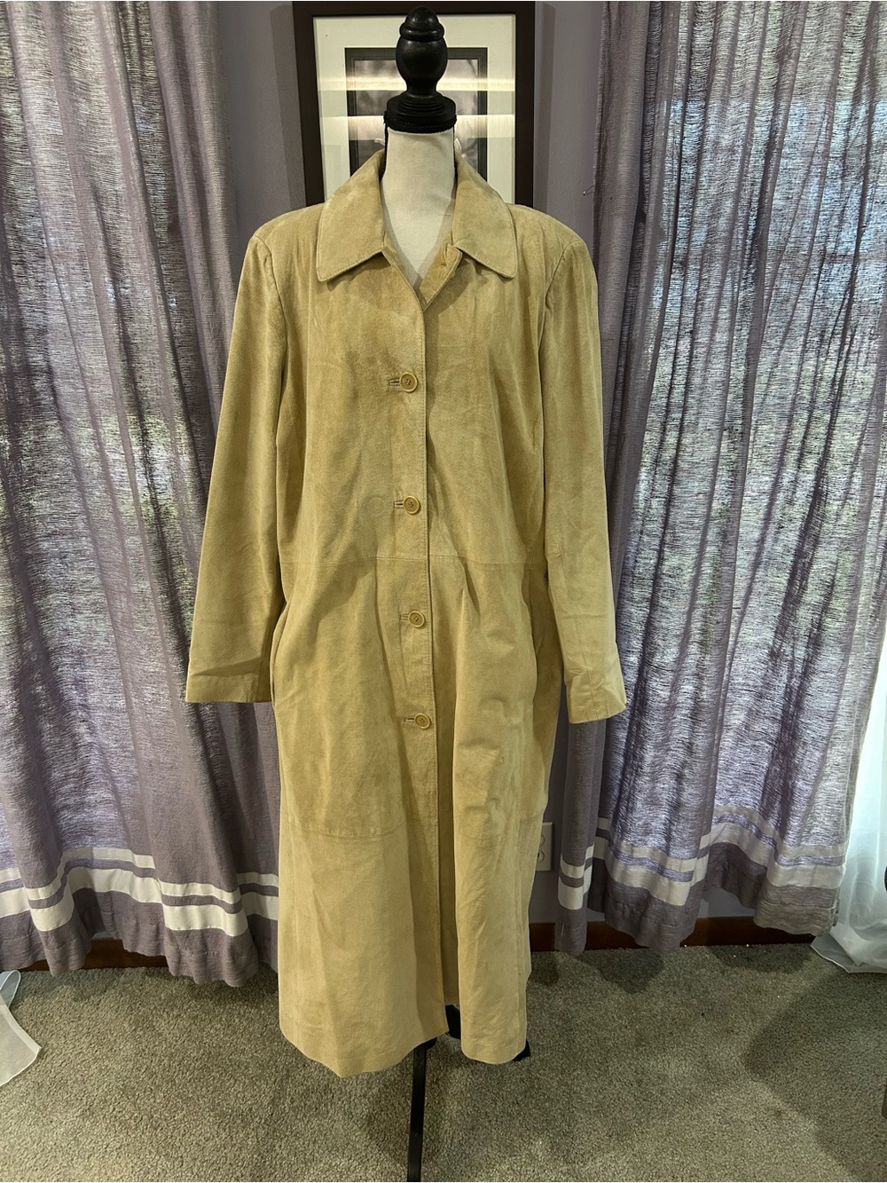 Vintage Liz Claiborne Suede Long Coat